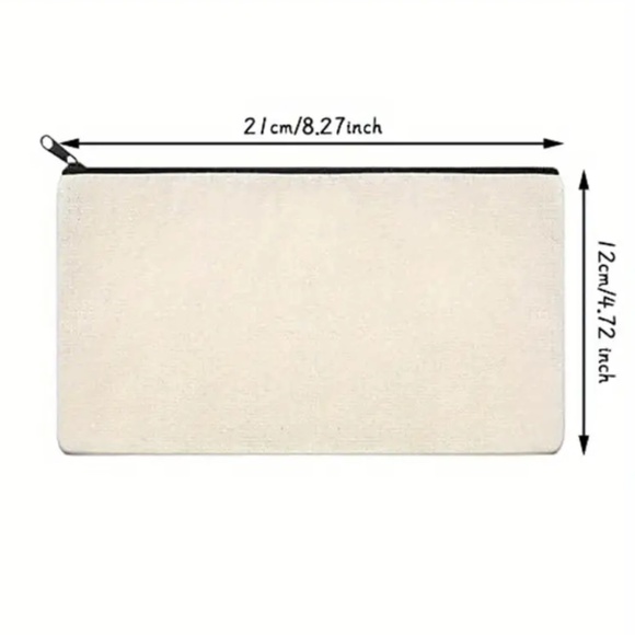 NEW SMALL CANVAS ZIPPER POUCH, COSMETIC BAG, JESUS THE REASON FOR THE SEASON - Picture 5 of 6